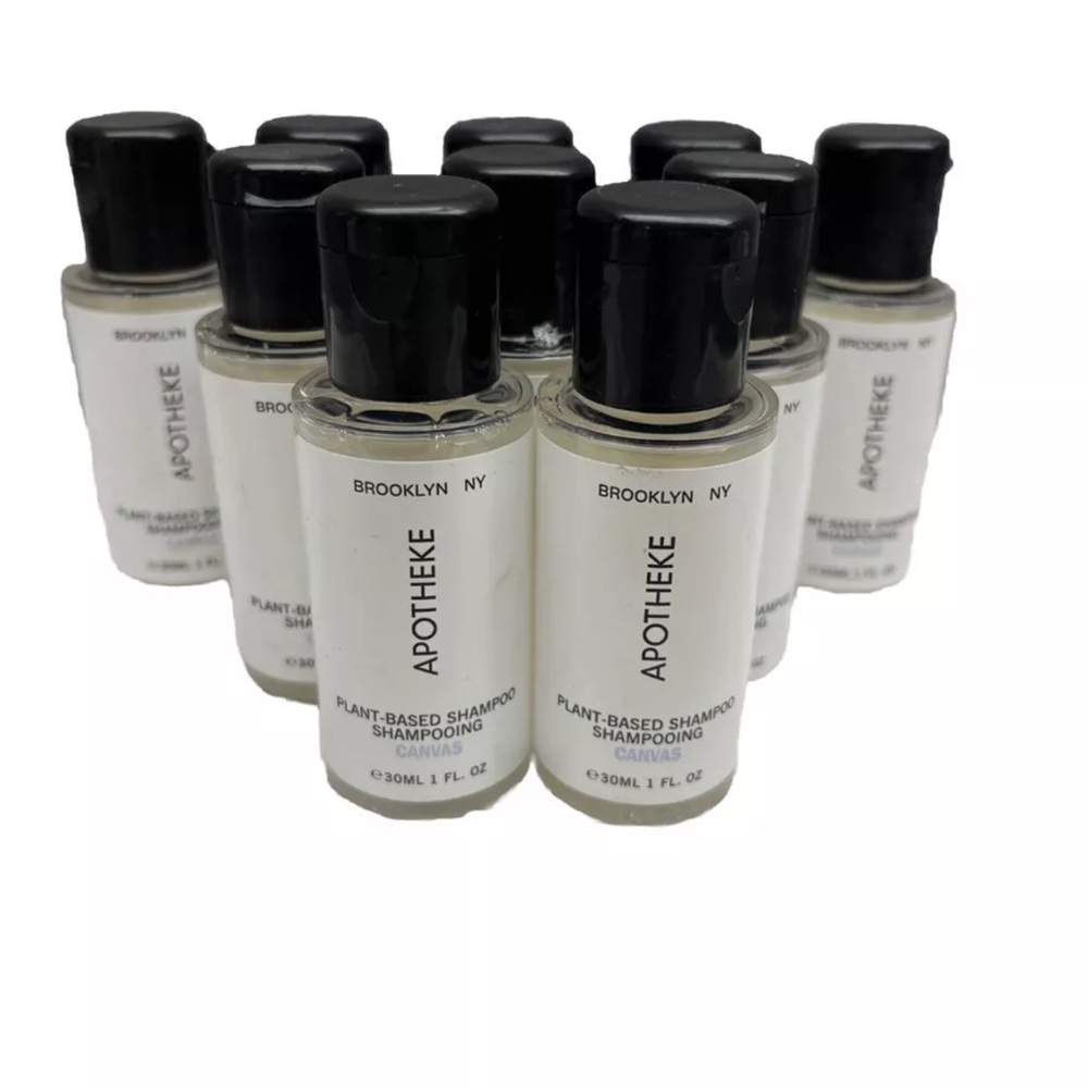Apotheke Plant-based Shampoo 1 oz, Scent: Canvas - Set of 10 - Travel Size